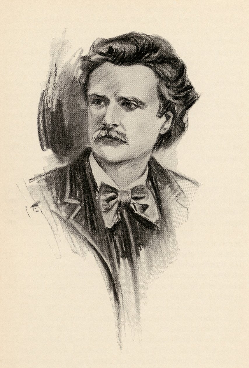 Edvard Grieg (1843-1907) illustrazione da 