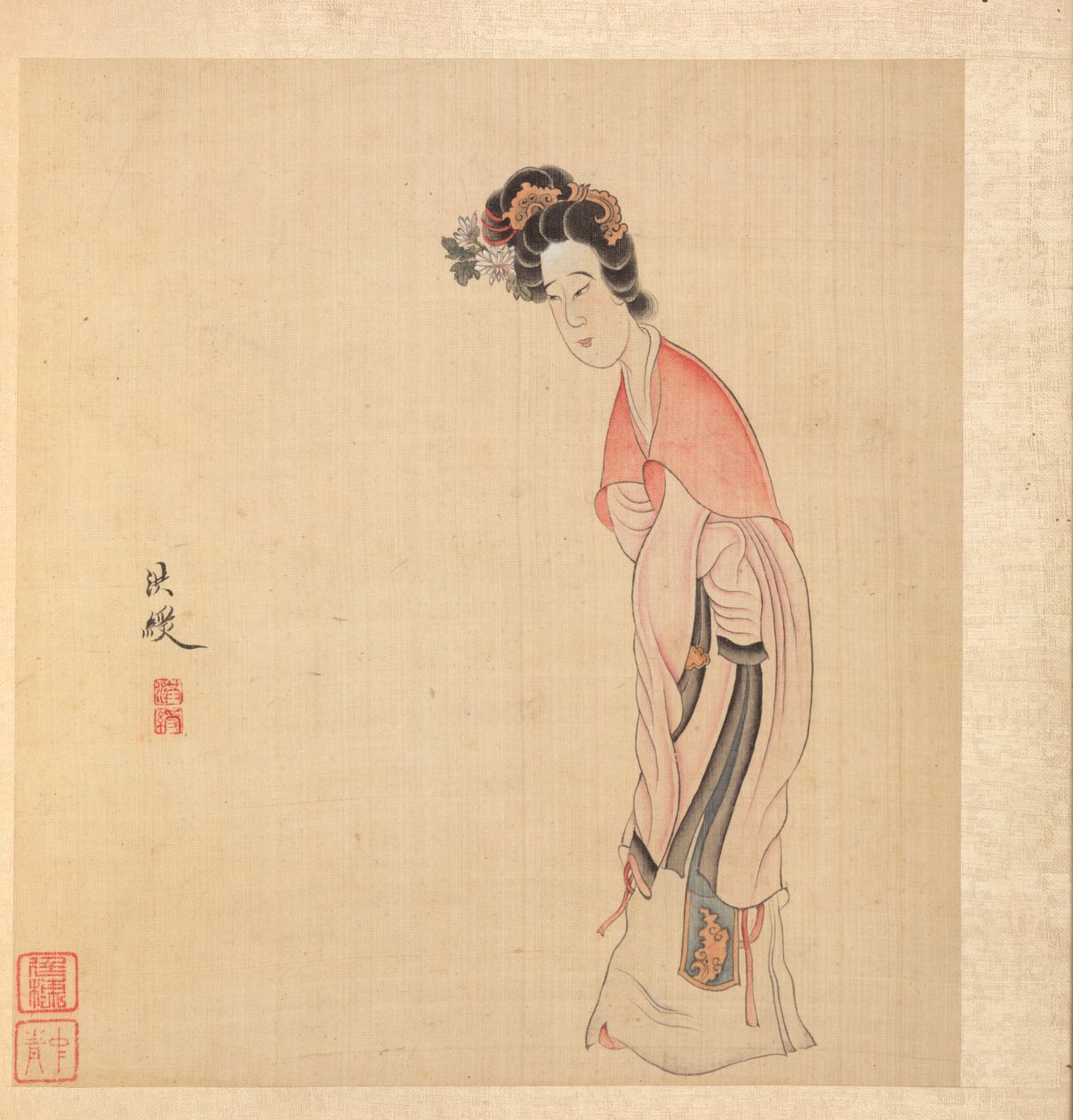 Dipinti dopo i Maestri Antichi: Una signora, 1598-1652 da Chen Hongshou