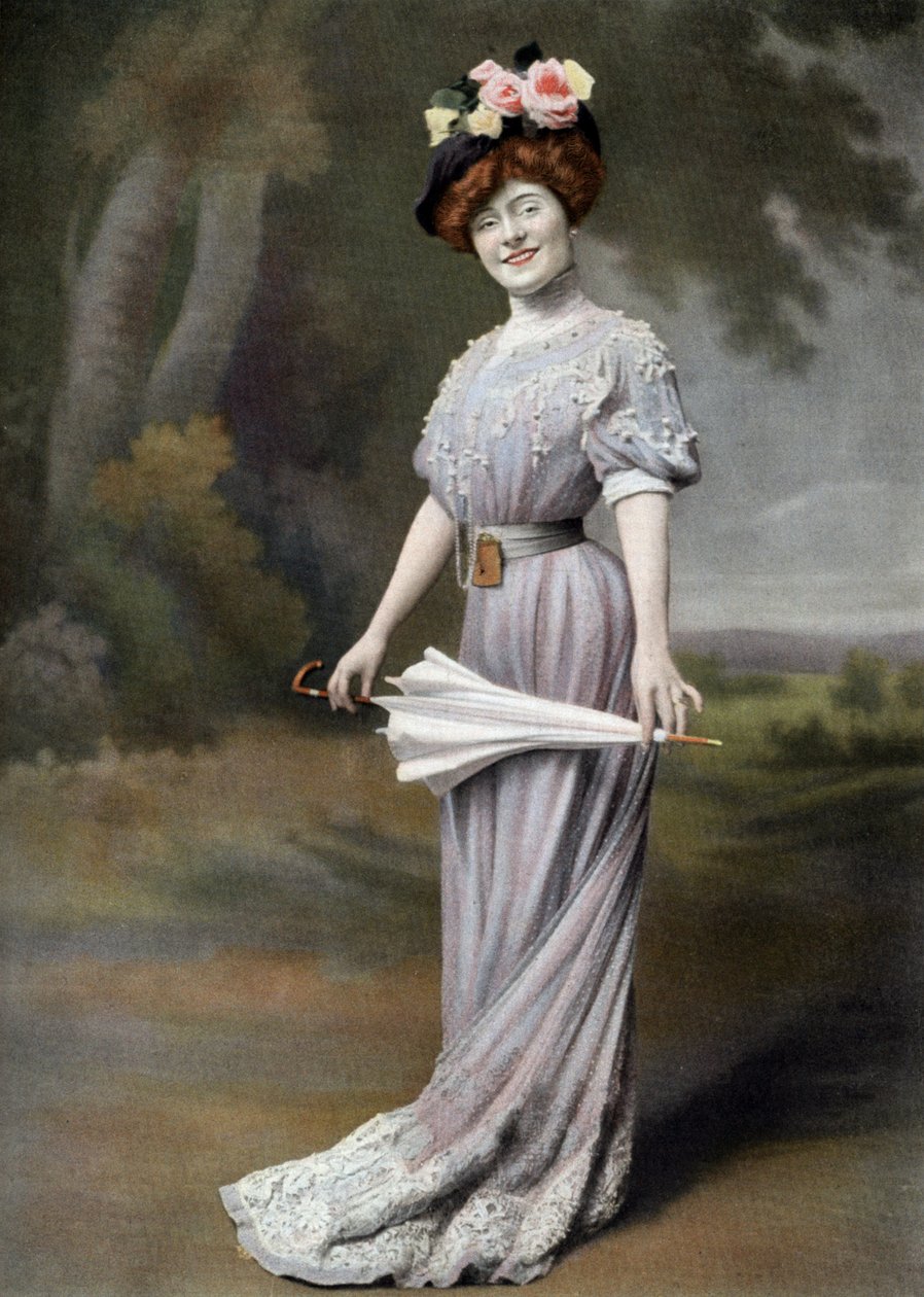 Comica francese Amelie Dieterle come Blanche nella commedia "La ponette", Parigi, foto di Cheri Rousseau dal giornale "Le Theatre" 1 agosto da Cheri Rousseau