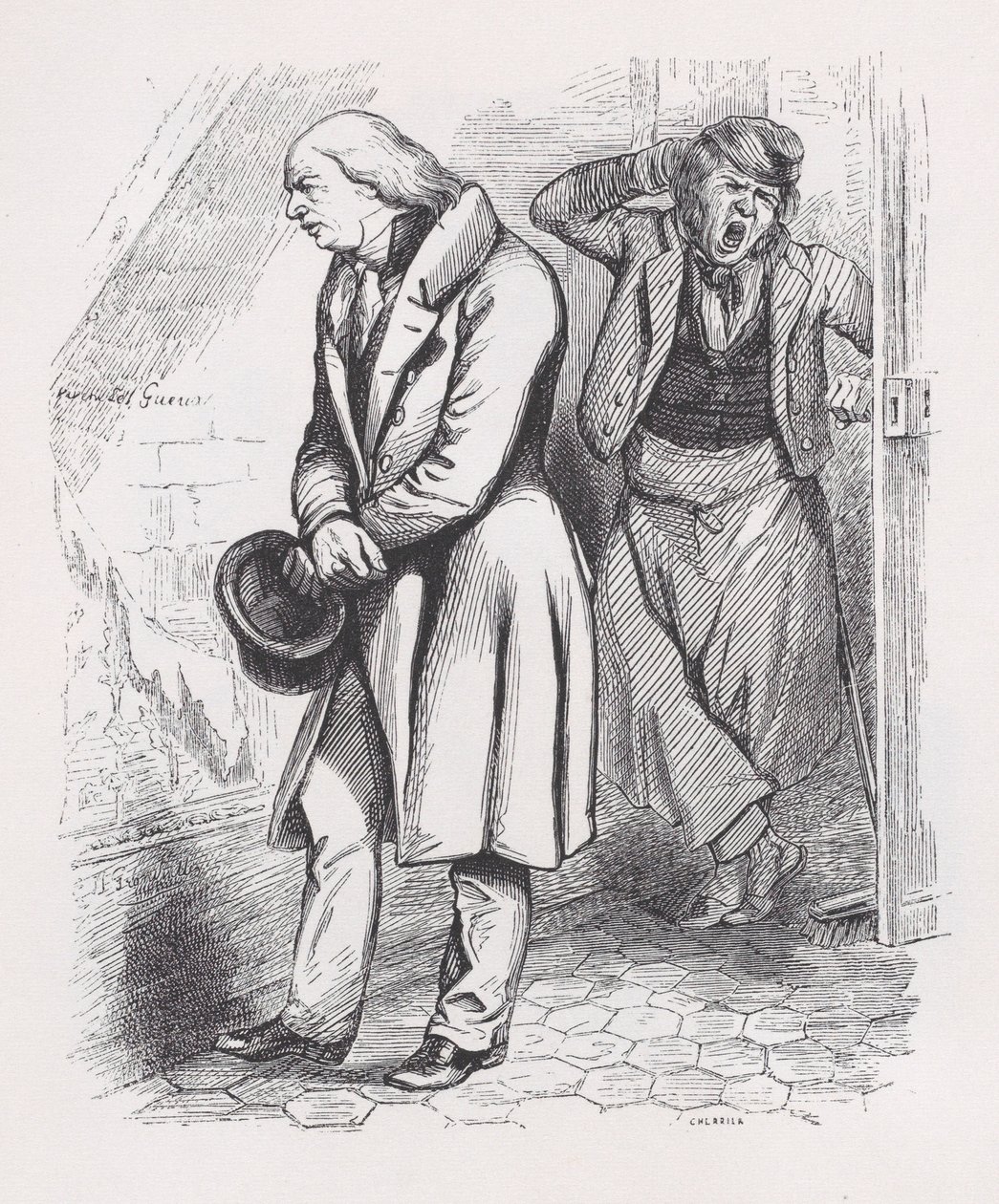 La soffitta da Le opere complete di Béranger, 1836 da Cherrier