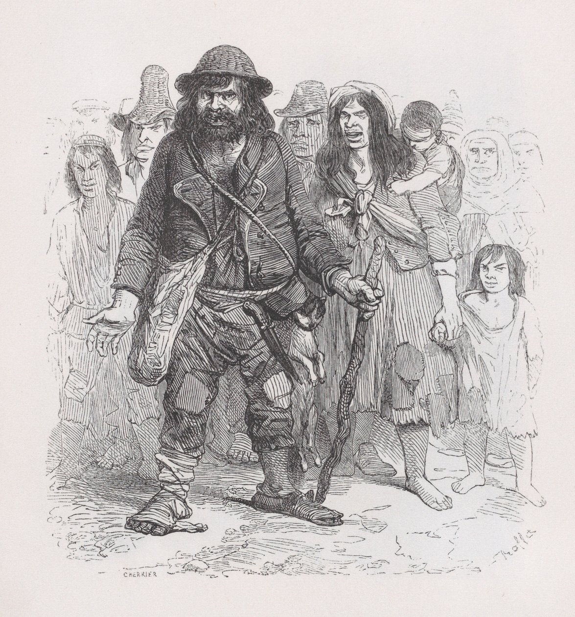 Gli zingari da Le opere complete di Béranger, 1836 da Cherrier