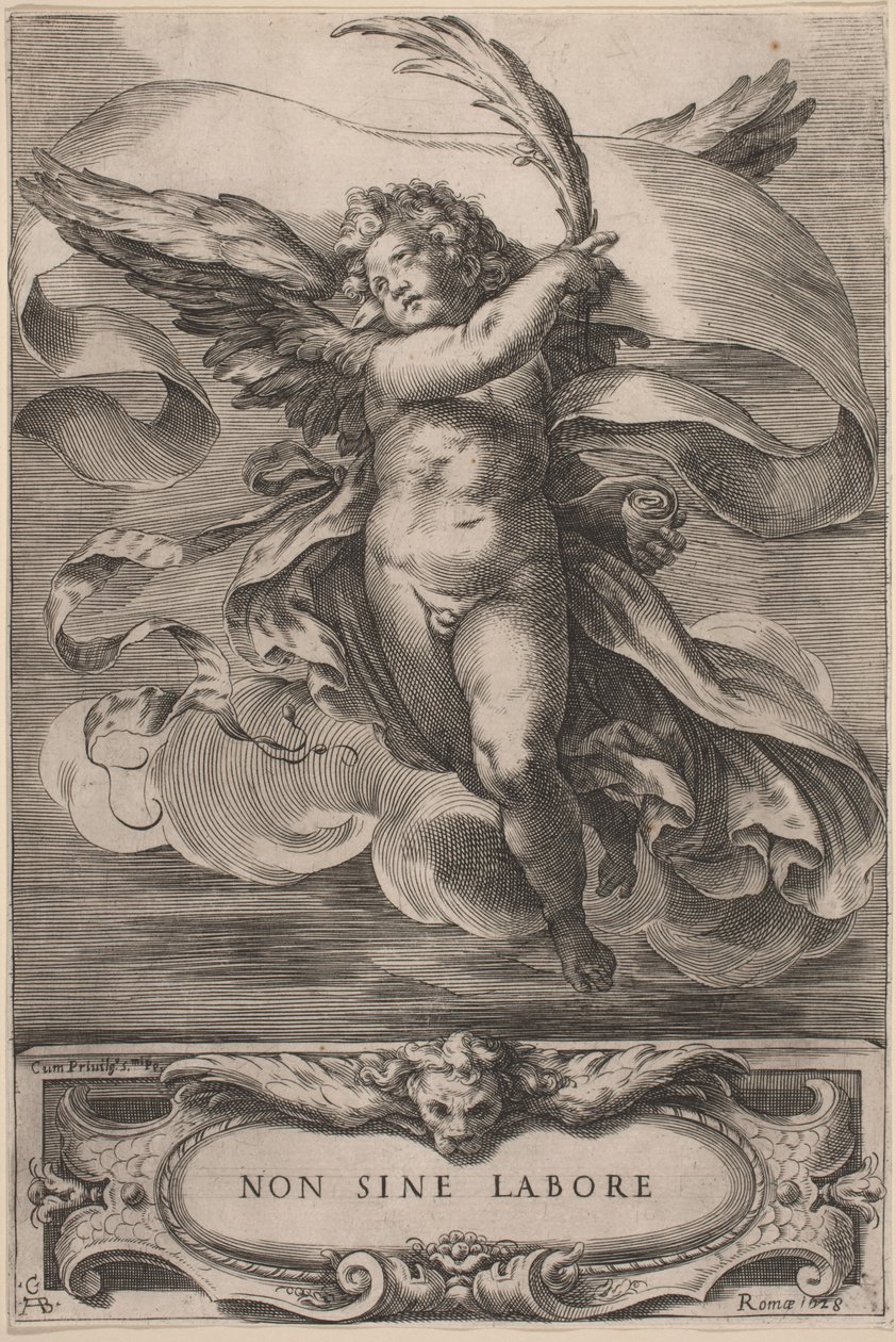 Figura Allegorica: Non sine labore da Cherubino Alberti
