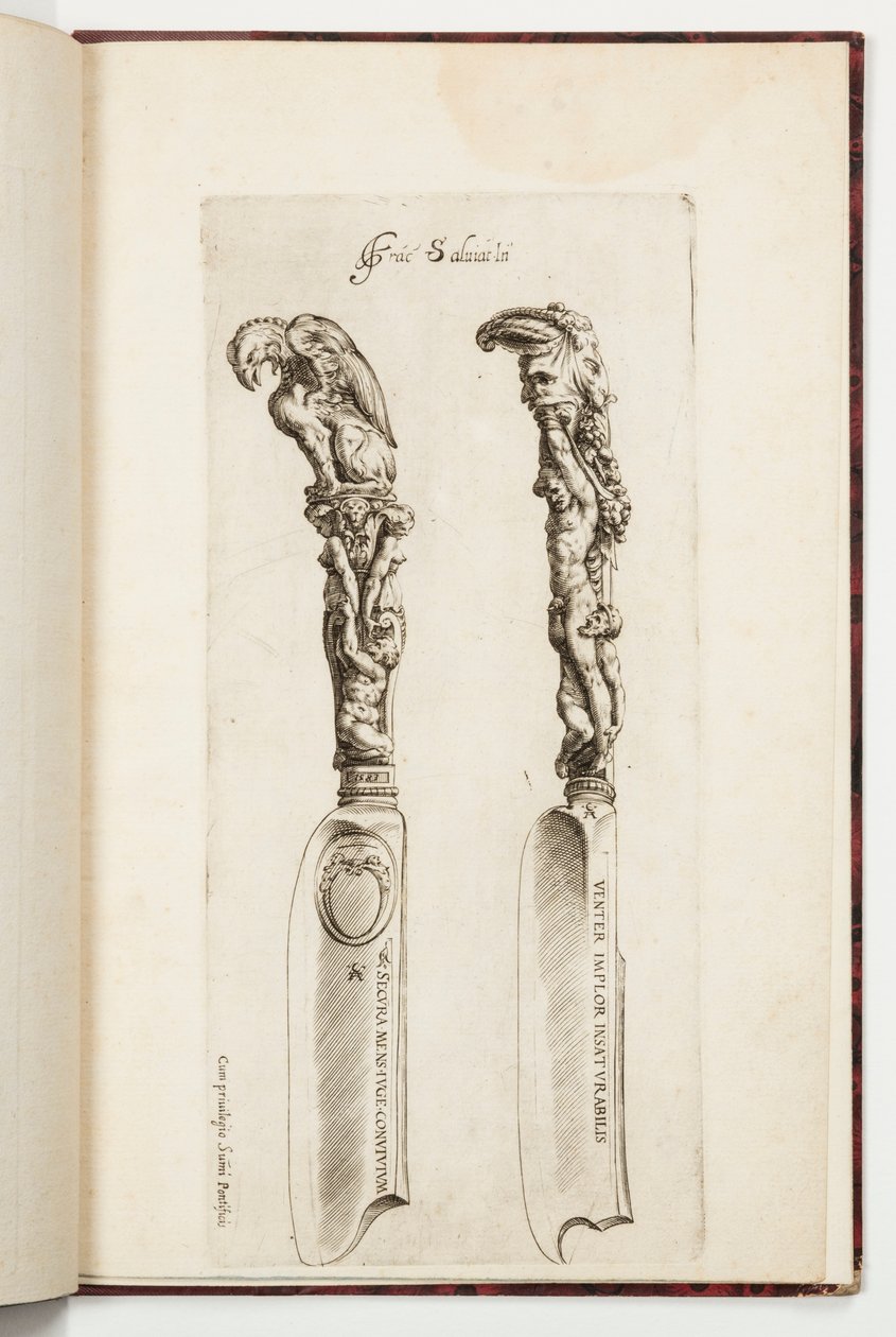 Progetto per due manici di coltello da Cherubino Alberti