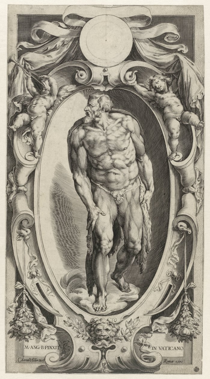 San Giovanni Battista in una Cartouche da Cherubino Alberti