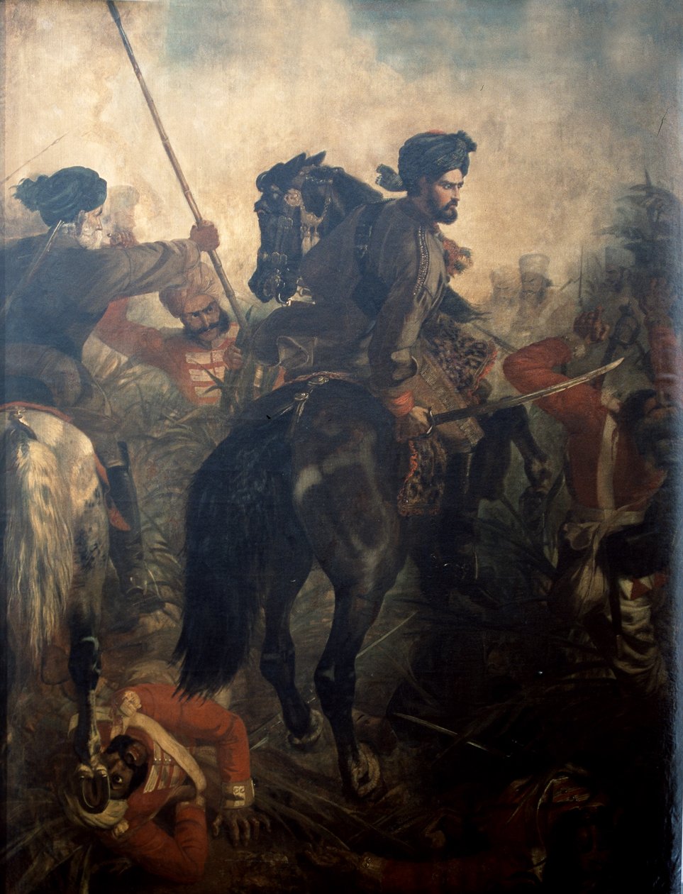 Capitano Dighton MacNaghten Probyn alla Battaglia di Agra il 10 ottobre 1857 da Chevalier Louis William Desanges