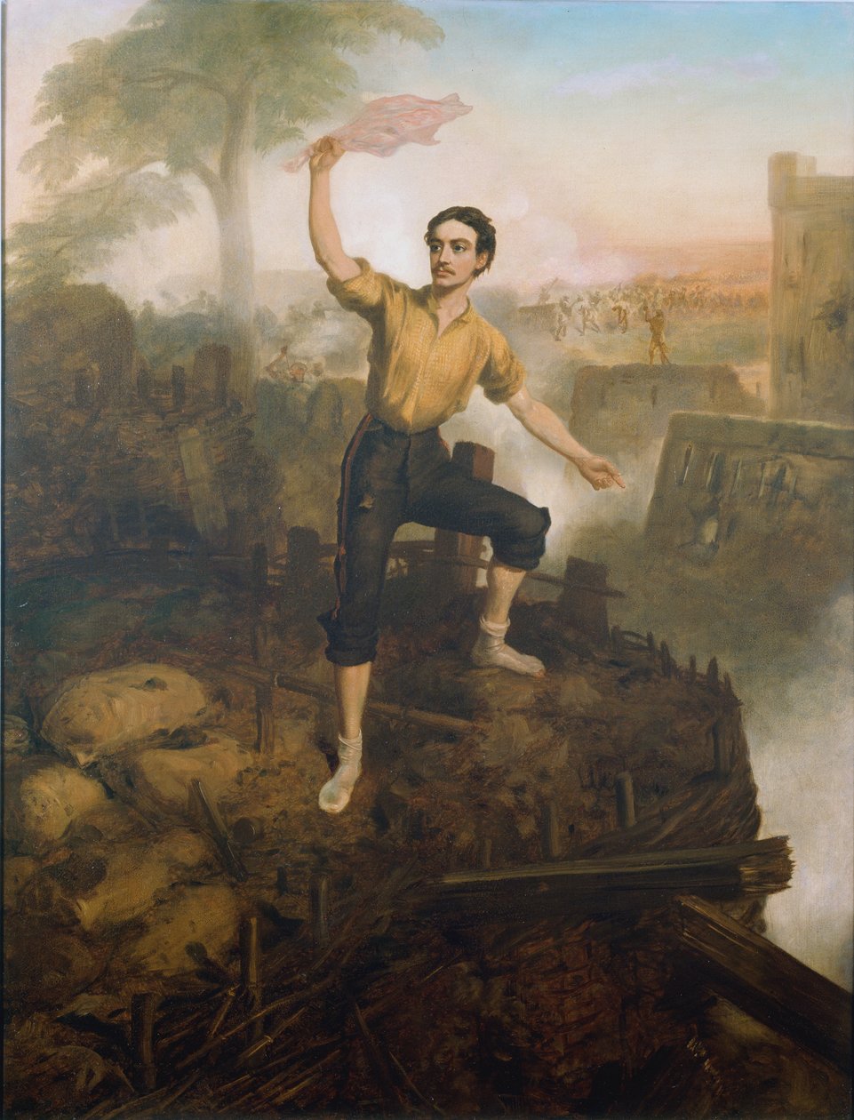Il tenente Thomas Adair Butler (1836-1901) guadagna la Victoria Cross a Lucknow durante la rivolta indiana il 9 marzo 1858, c.1860 da Chevalier Louis William Desanges