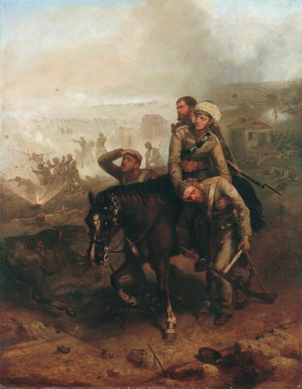 Il tenente William George Cubitt (1835-1903) che guadagna la Victoria Cross a Lucknow durante la rivolta indiana il 30 giugno 1857, c.1860 da Chevalier Louis William Desanges