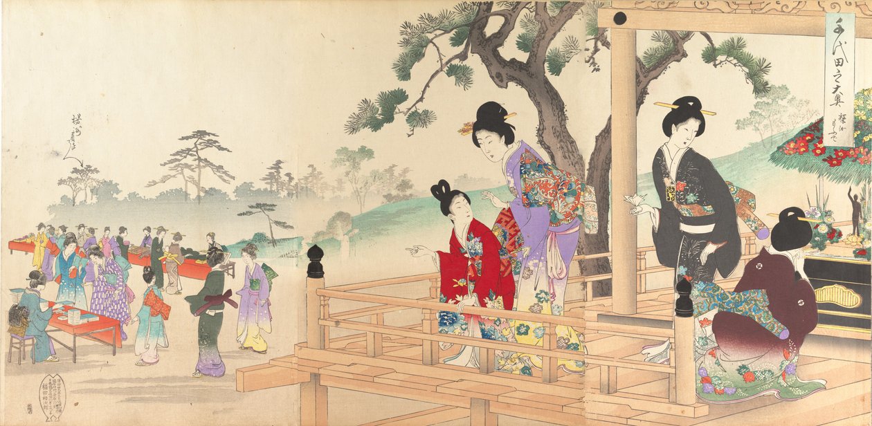 Album di donne del Castello di Chiyoda, 1895 da Chikanobu Yoshu