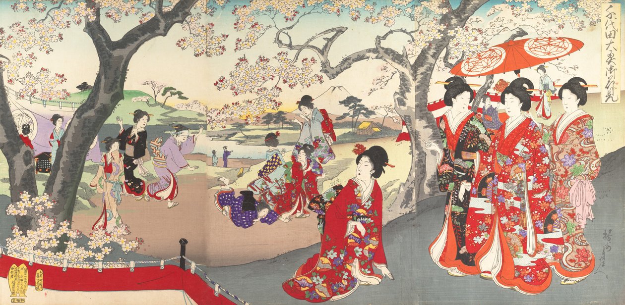 Album di donne del Castello di Chiyoda, 1895 da Chikanobu Yoshu