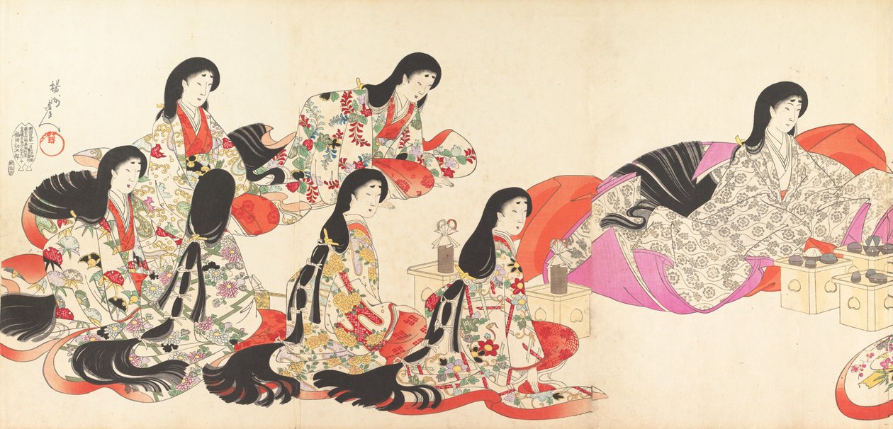 Album di Donne del Castello di Chiyoda, 1895 da Chikanobu Yoshu