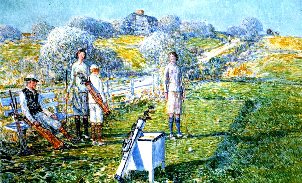 Una partita di golf da Childe Frederick Hassam