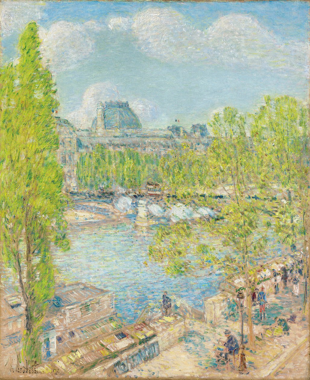 Aprile, Quai Voltaire, Parigi da Childe Frederick Hassam