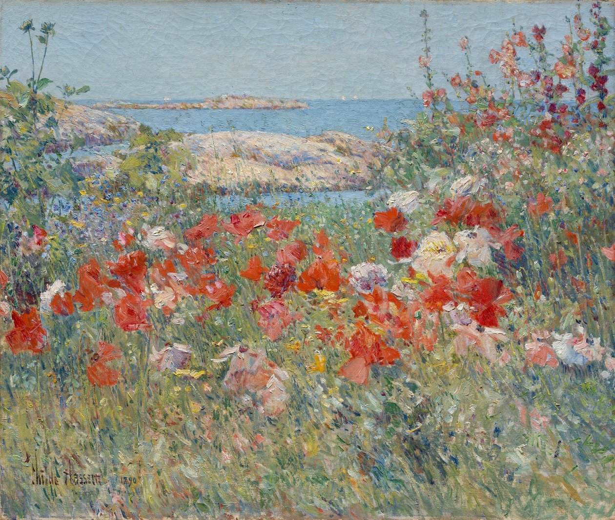 Il giardino di Celia Thaxter, Isole di Shoals, Maine da Childe Frederick Hassam