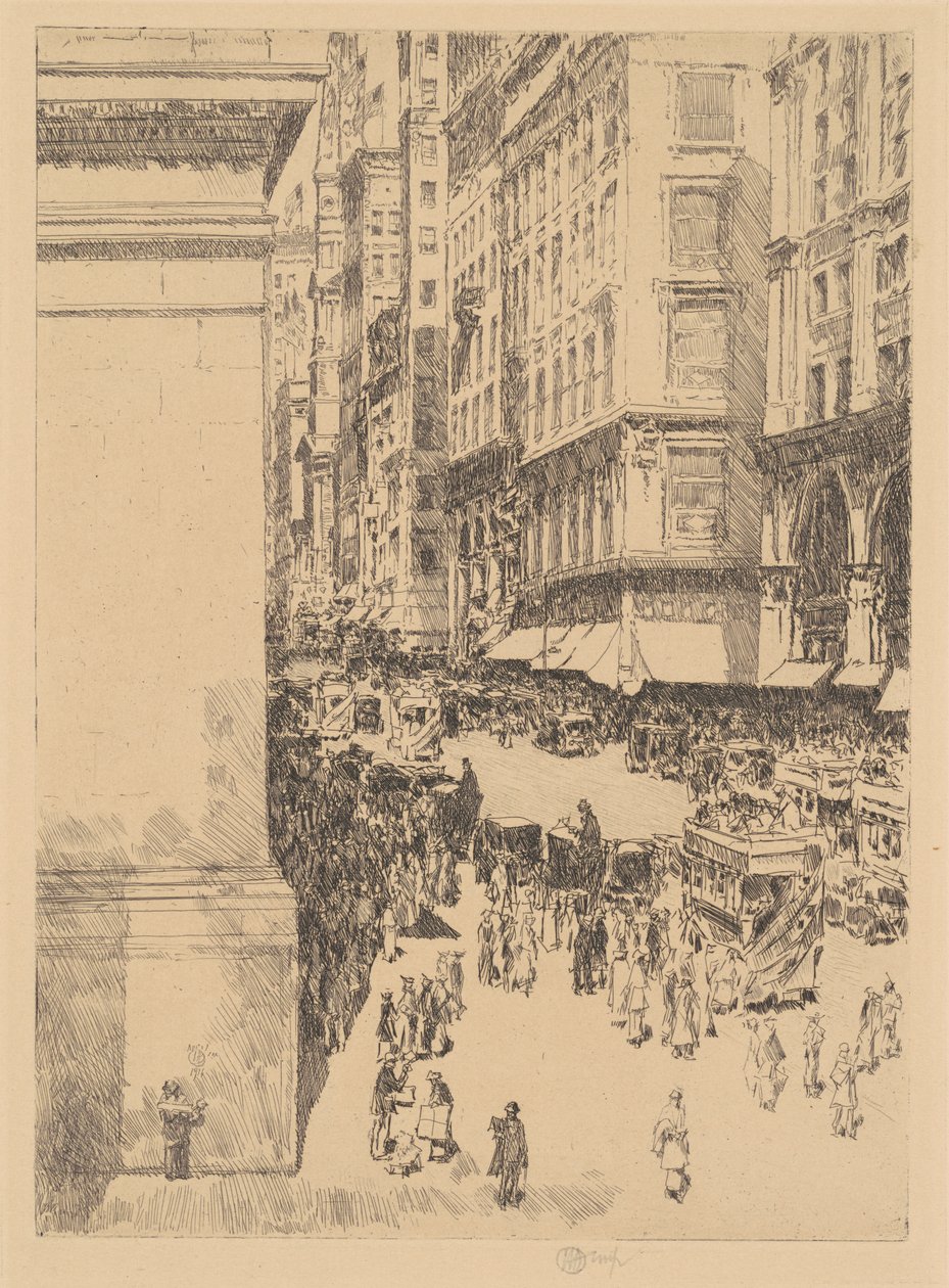 Fifth Avenue, mezzogiorno da Childe Frederick Hassam
