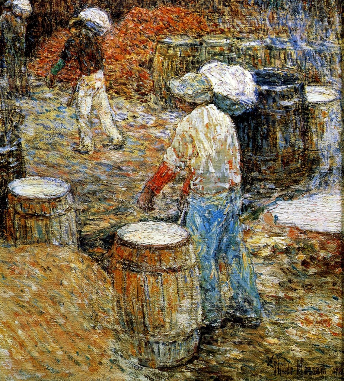 New York, portatori di malta da Childe Frederick Hassam