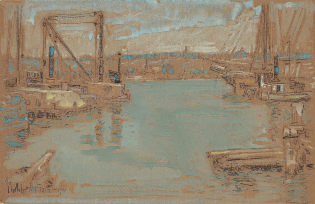 Molo del North River, New York da Childe Frederick Hassam