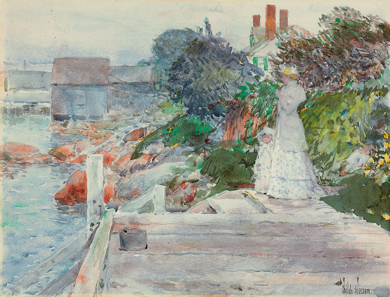 Fronte oceano, Gloucester, Massachusetts, c.1890-95 da Childe Frederick Hassam