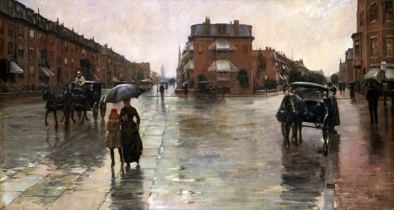 Giornata di pioggia, Boston da Childe Frederick Hassam