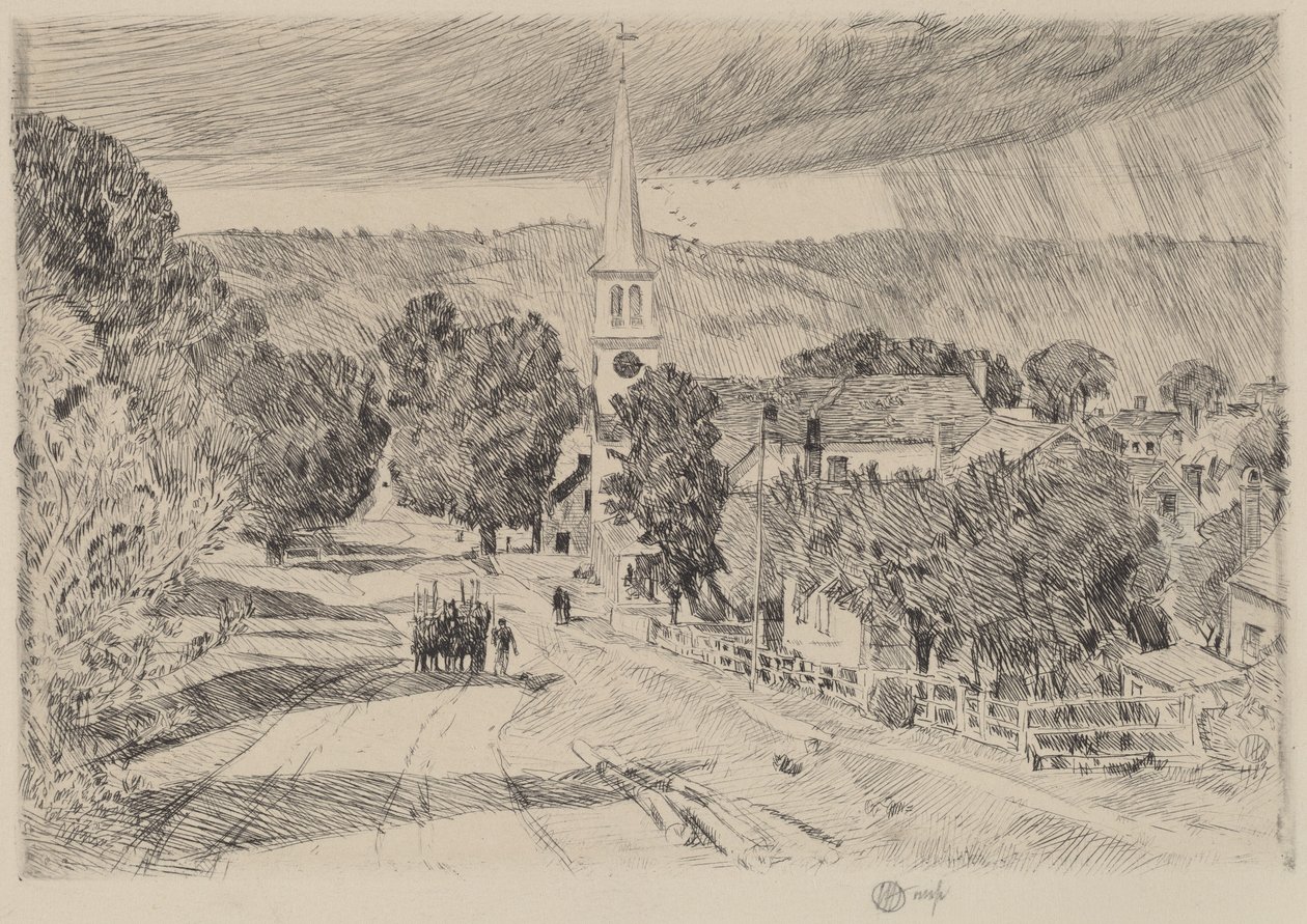 Un villaggio del Vermont da Childe Hassam