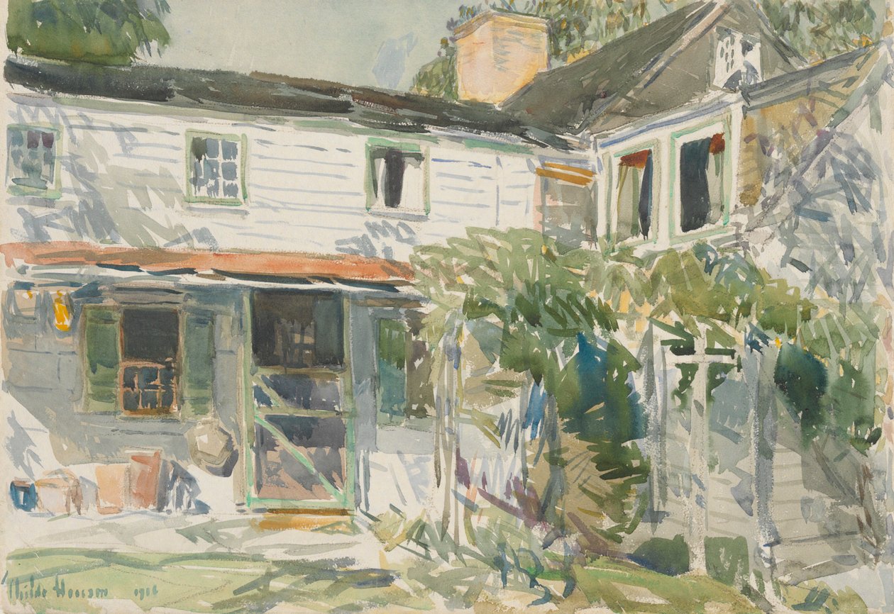 Retro della vecchia casa da Childe Hassam