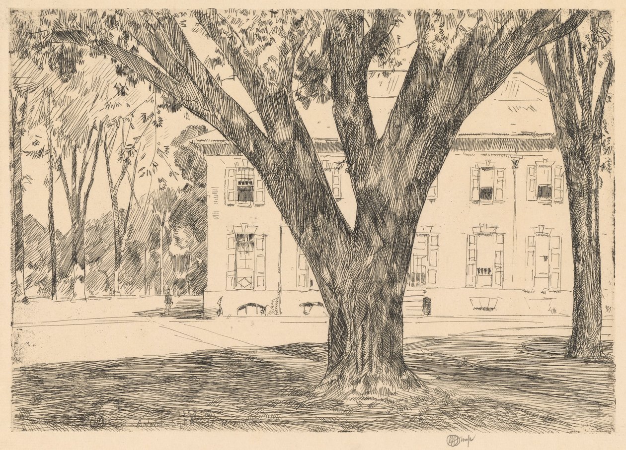 Campus e biblioteca, Andover da Childe Hassam