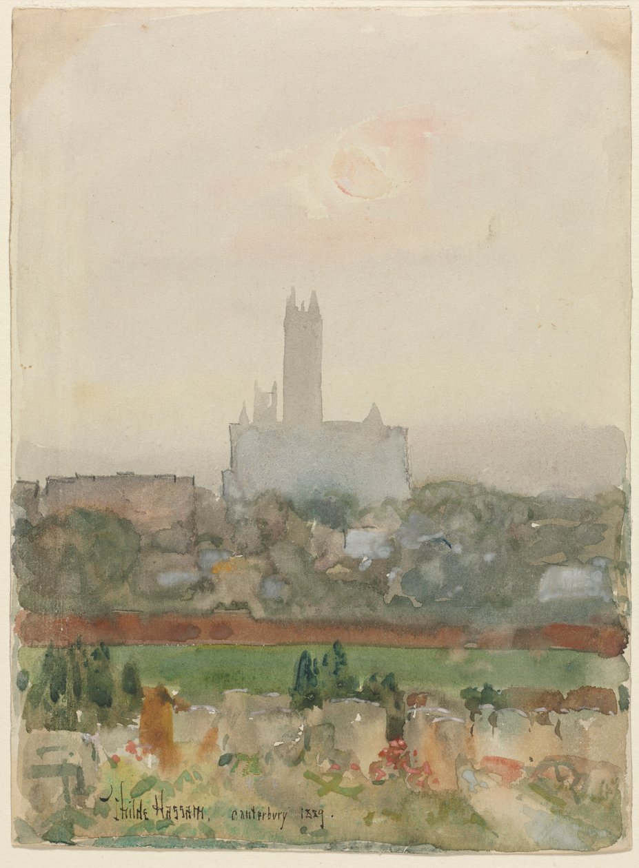 Cattedrale di Canterbury recto da Childe Hassam