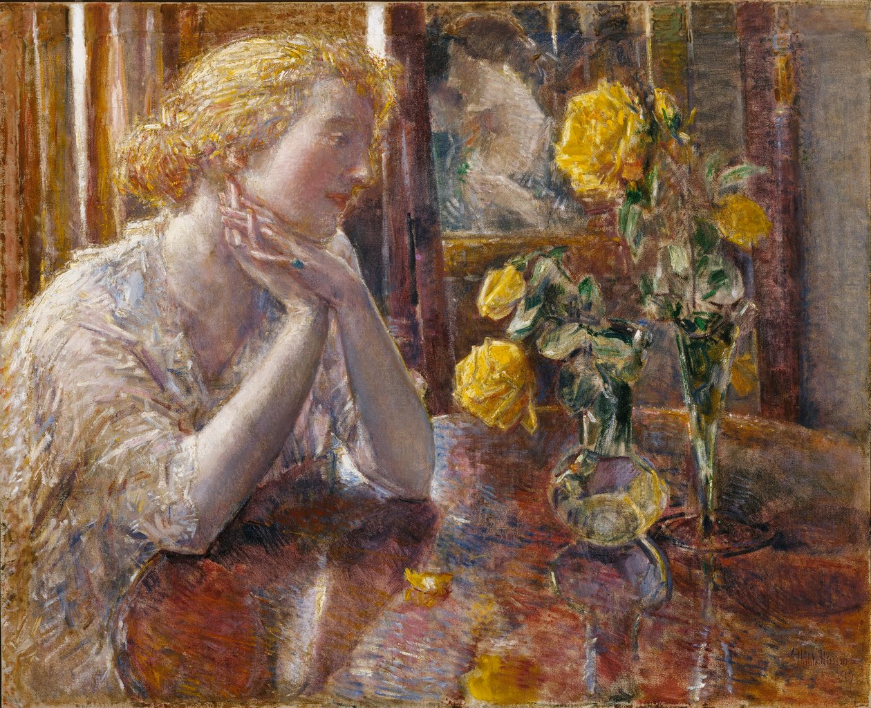 Maréchal Niel Roses da Childe Hassam