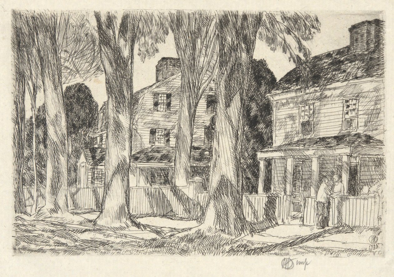 Strada del villaggio al sole, 1925 da Childe Hassam