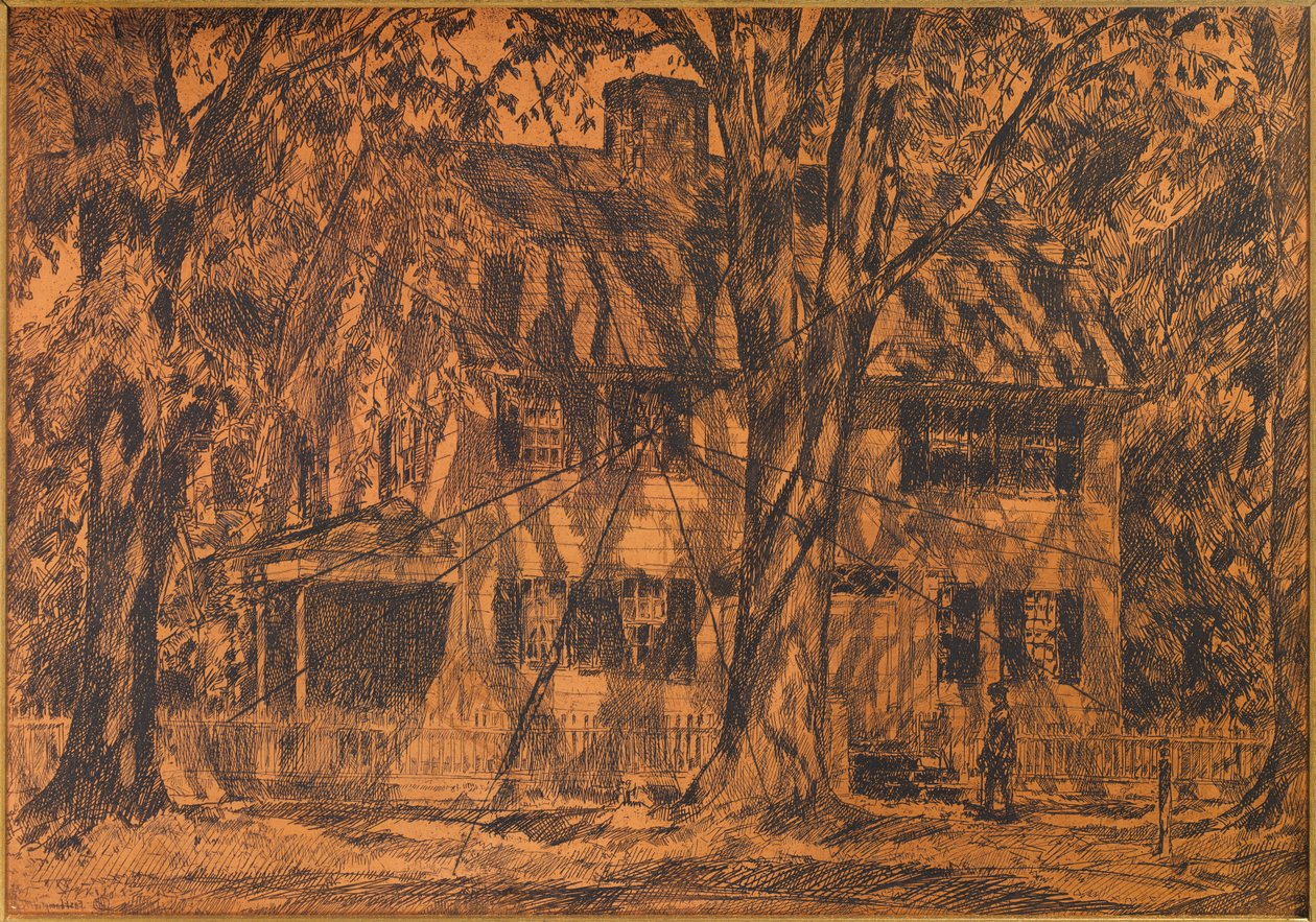 La casa di Lion Gardiner, Easthampton, Long Island da Childe Hassam