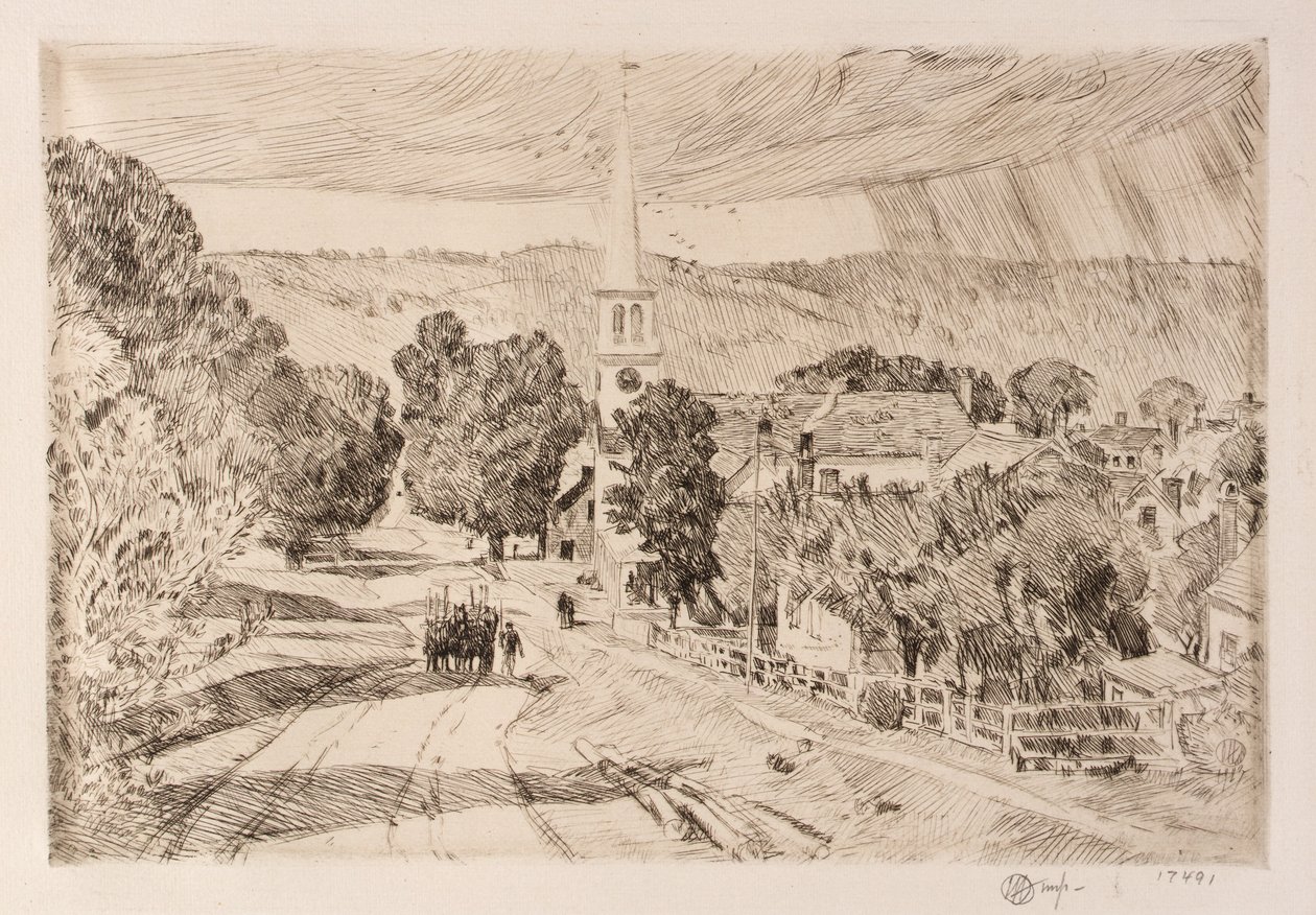 Il villaggio del Vermont (Peacham) da Childe Hassam