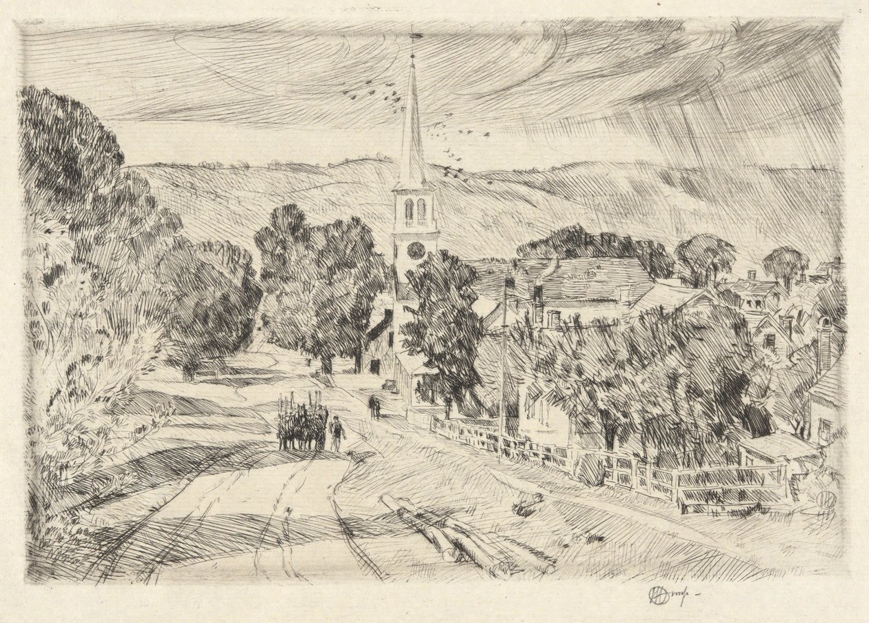 Villaggio del Vermont, 1923 da Childe Hassam