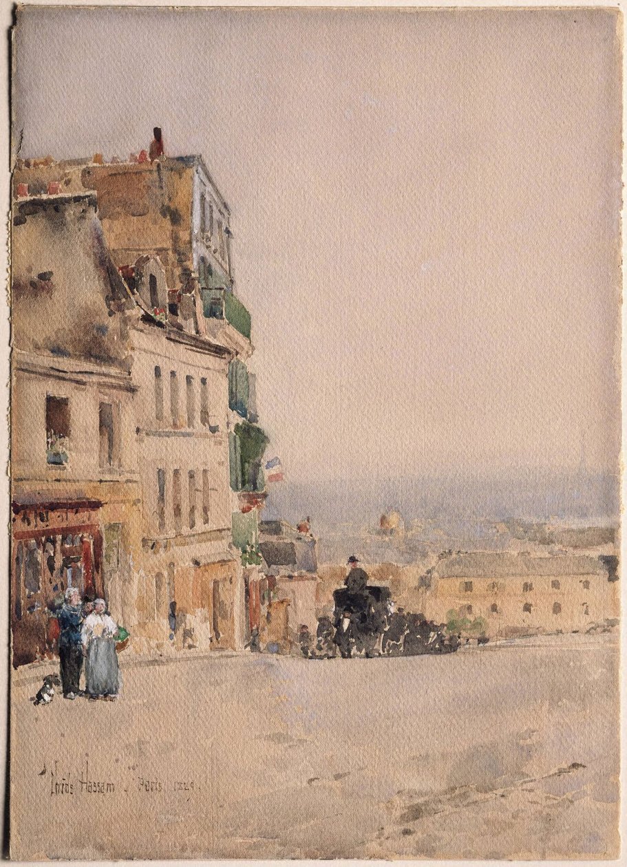 Vista a Montmartre, Parigi da Childe Hassam