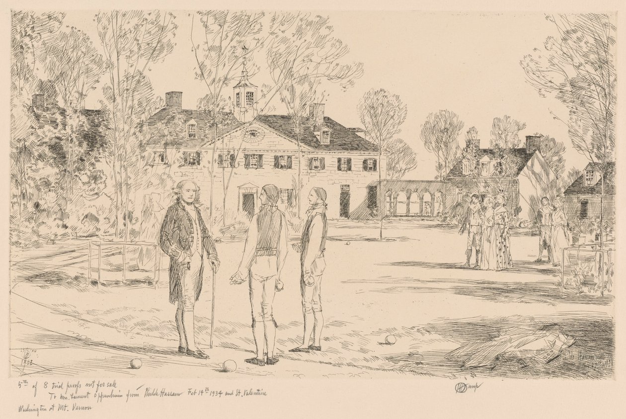 Washington a Mt. Vernon da Childe Hassam