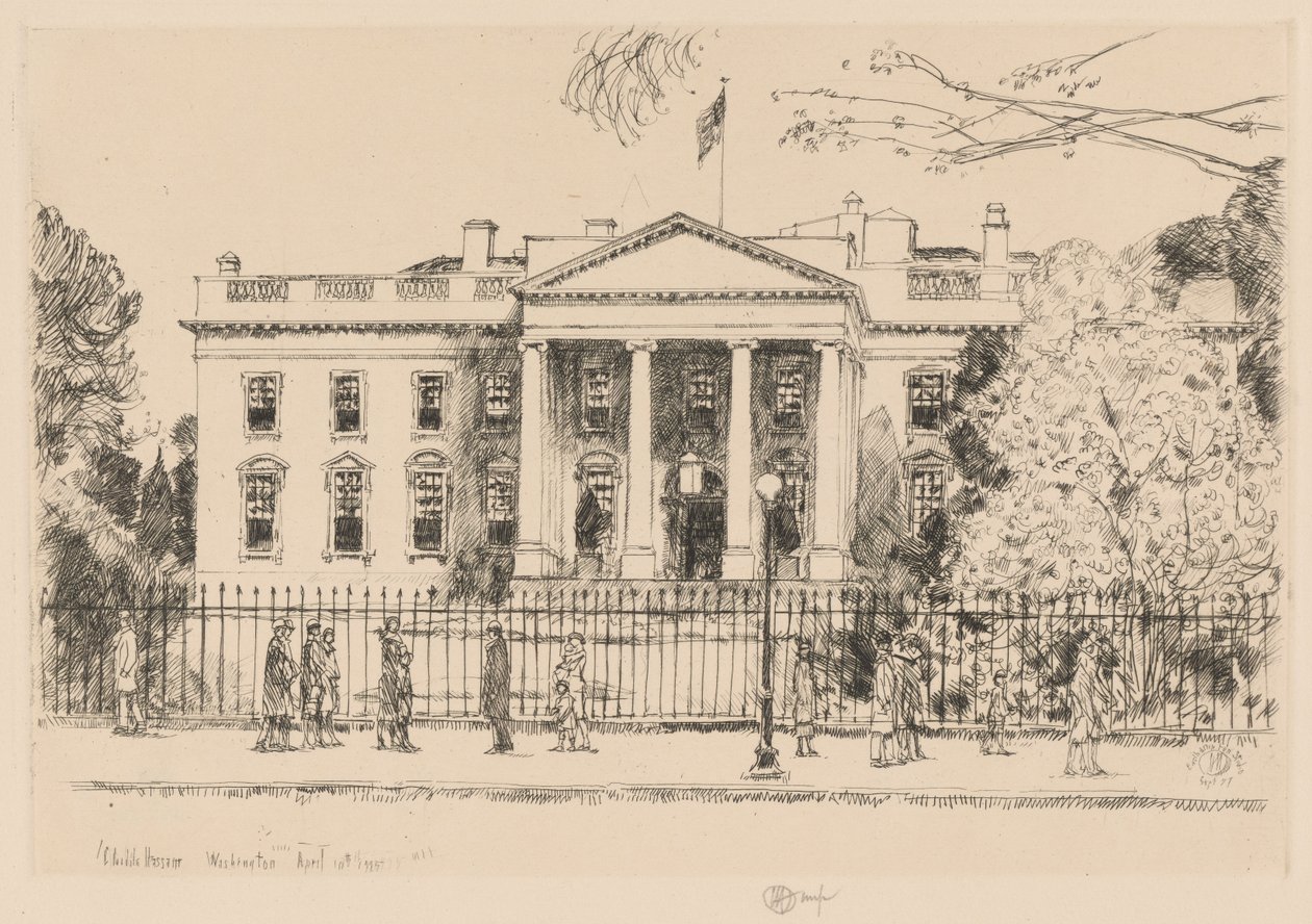 Casa Bianca, Washington, 1925 da Childe Hassam