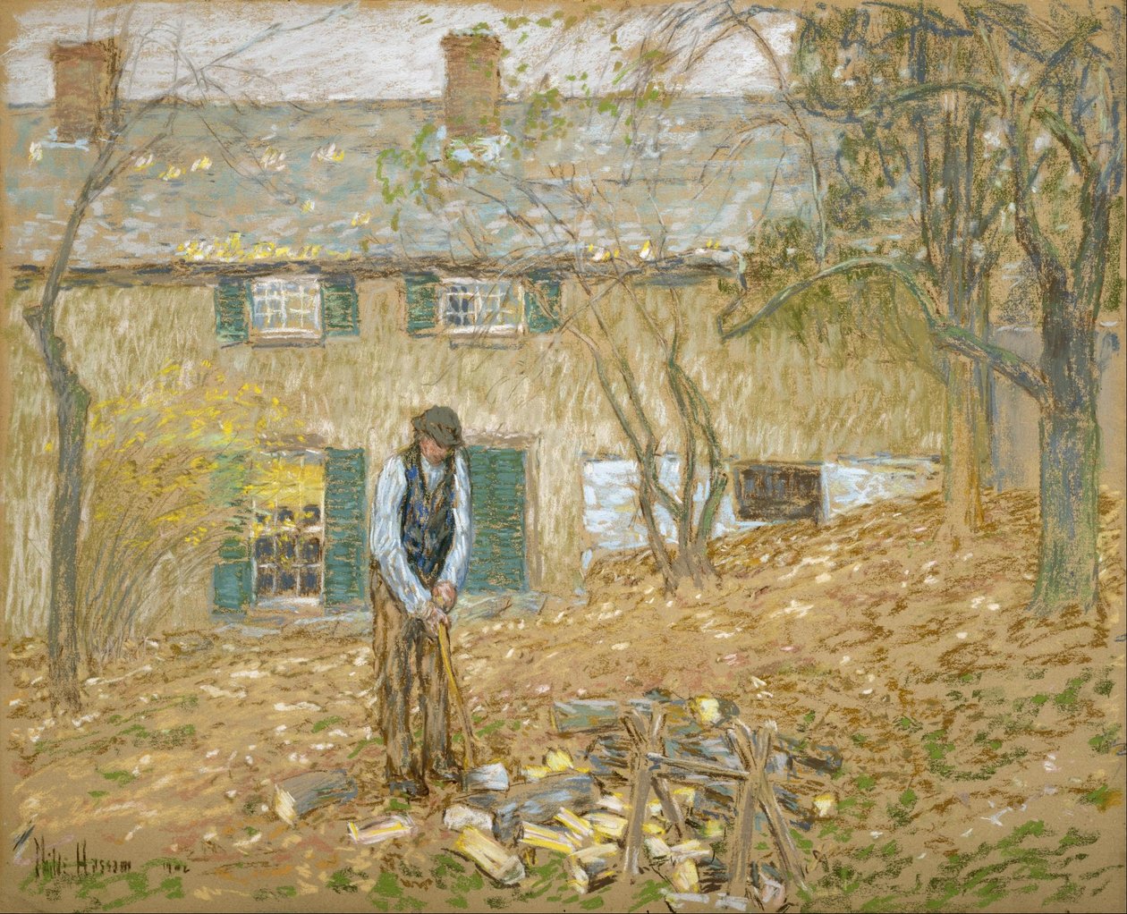Taglialegna da Childe Hassam