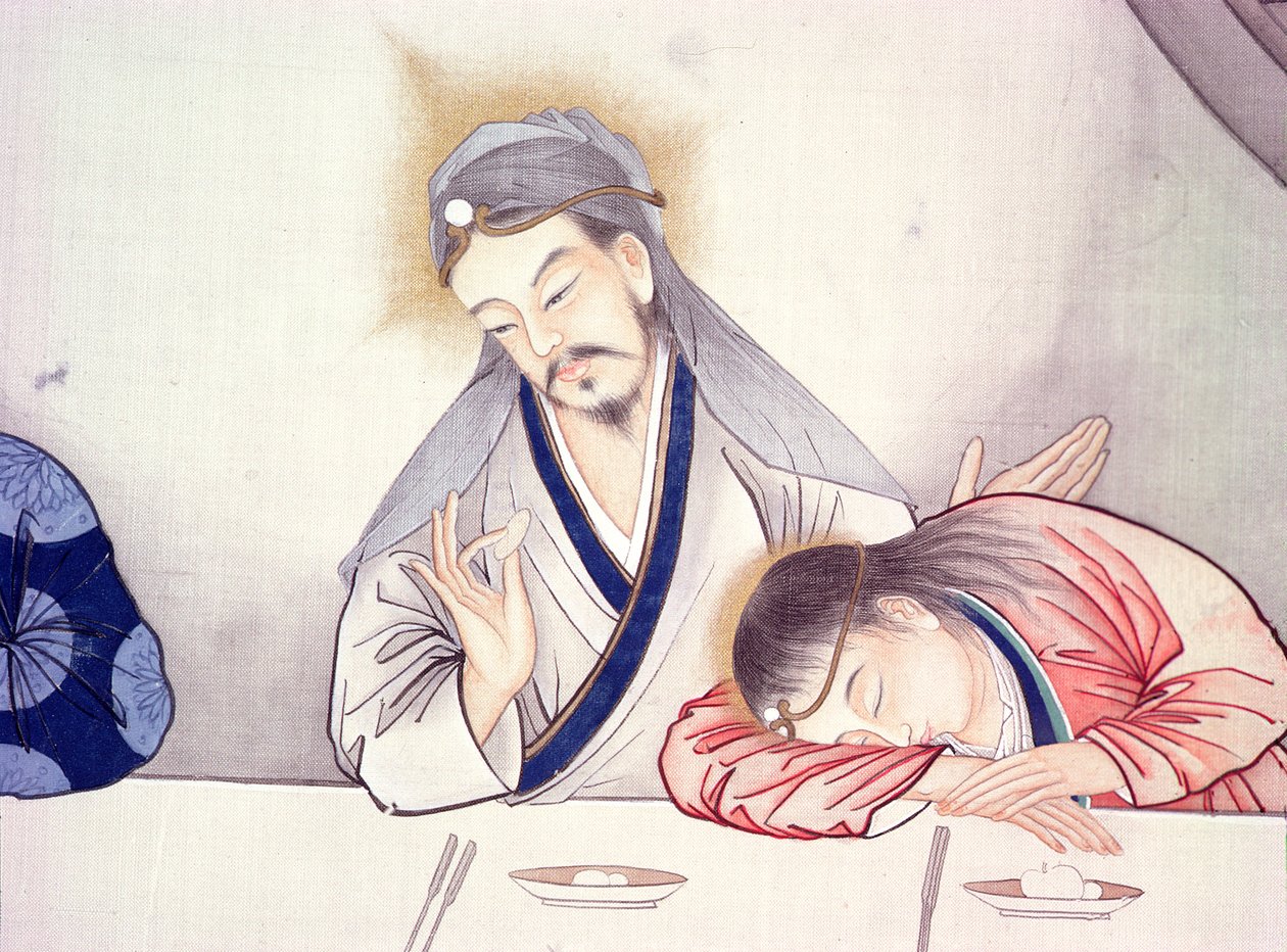 Ultima Cena, Cristo e San Giovanni (dettaglio) da Chinese School