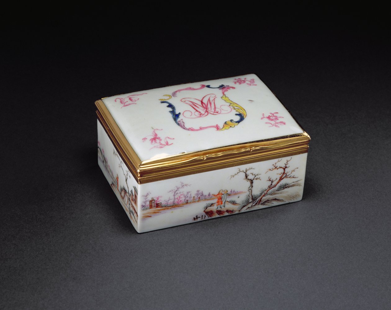 Scatola da fiuto monogrammata, Periodo Qianlong (1736-95) c.1750 da Chinese School