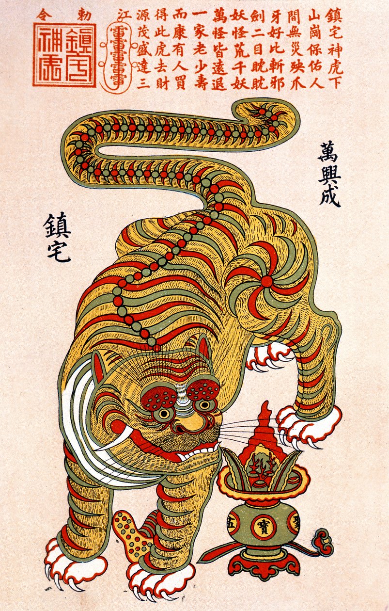 Segno zodiacale cinese della Tigre da Chinese School