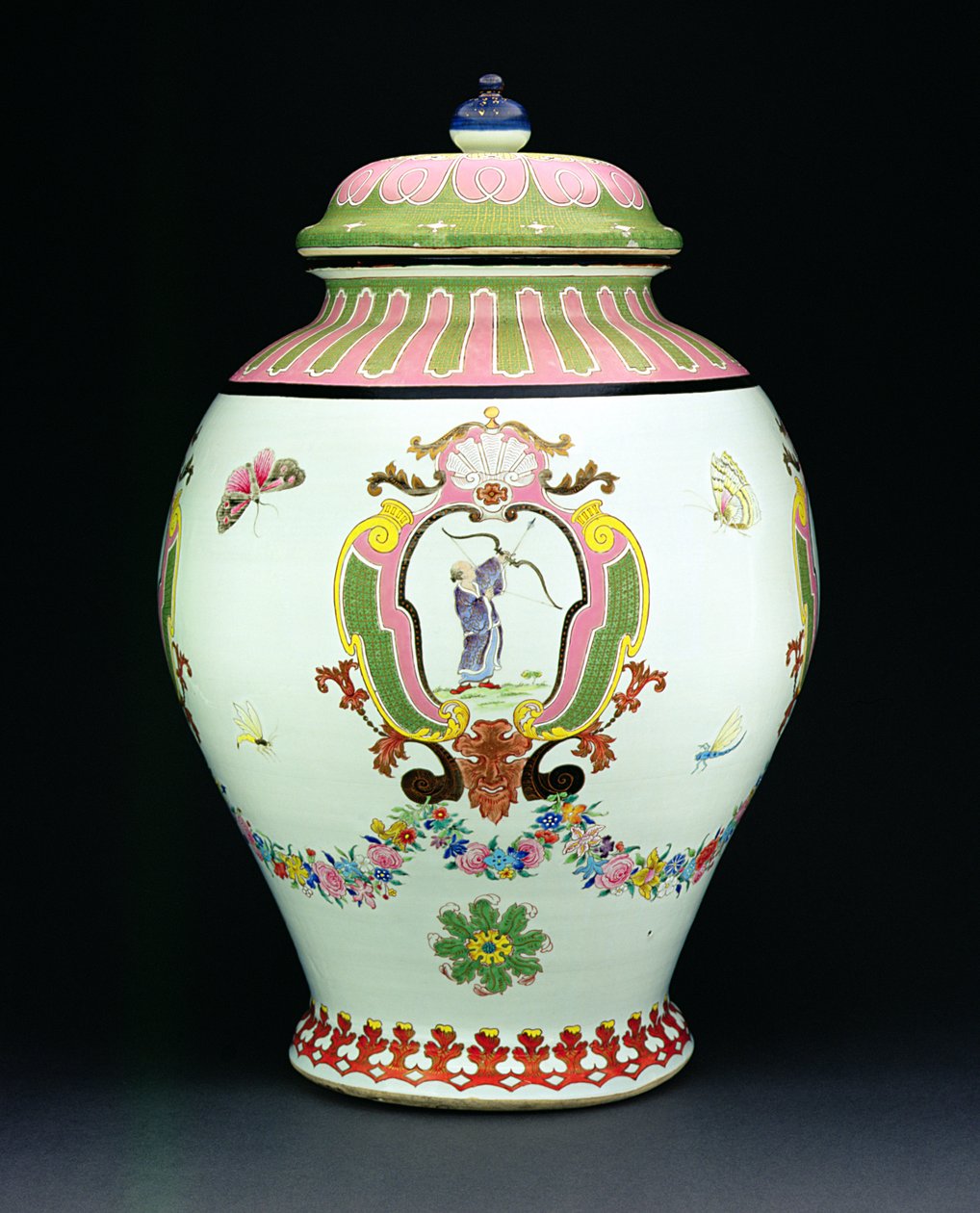 Cisterna dipinta con un disegno di Cornelis Pronk (1691-1759) c.1730 da Chinese School