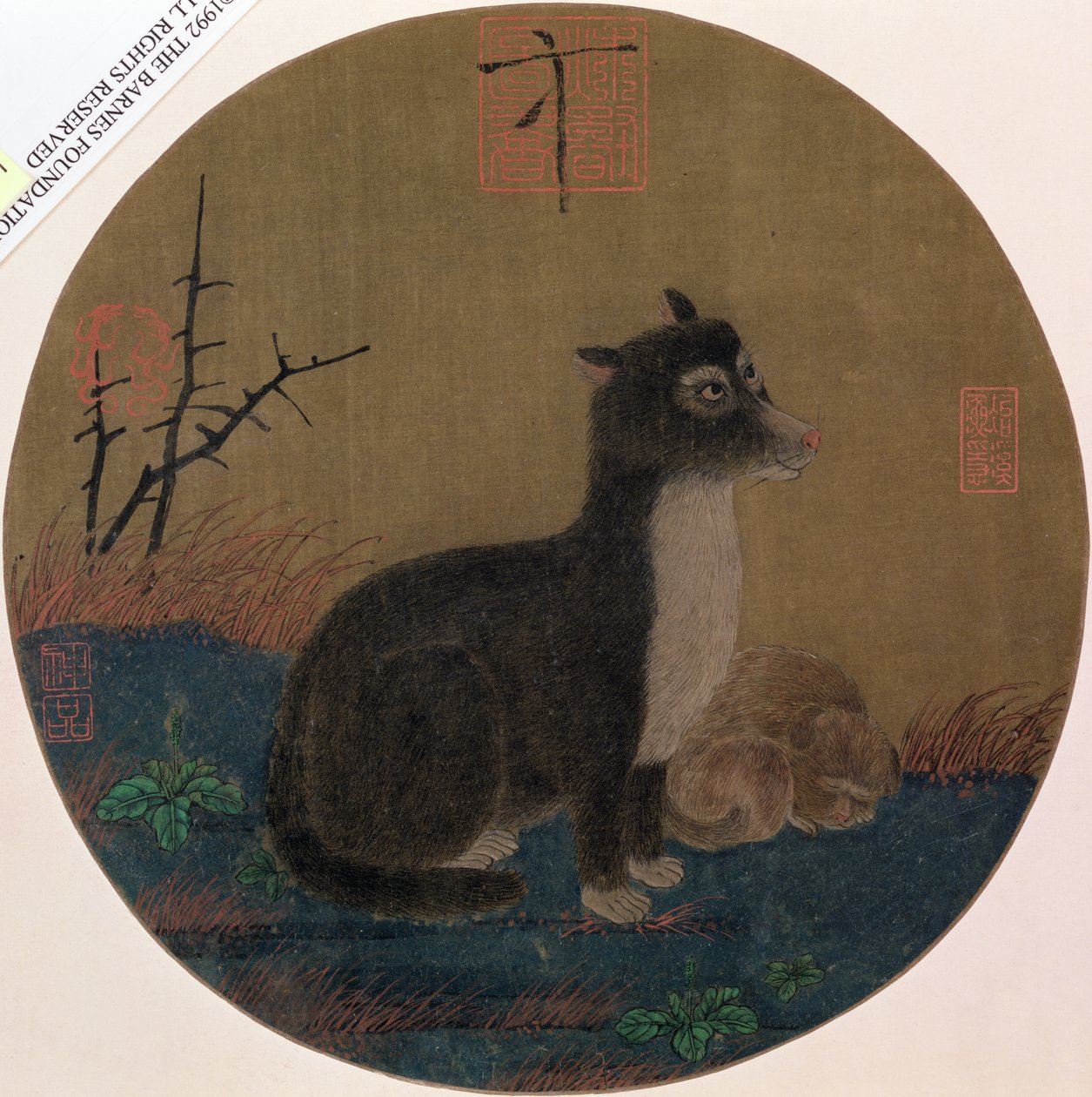 Cani, Dinastia Hui-Tsung, 1100-35 da Chinese School