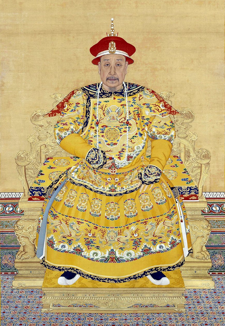 Imperatore Qianlong in vecchiaia (1711-1799) da Chinese School
