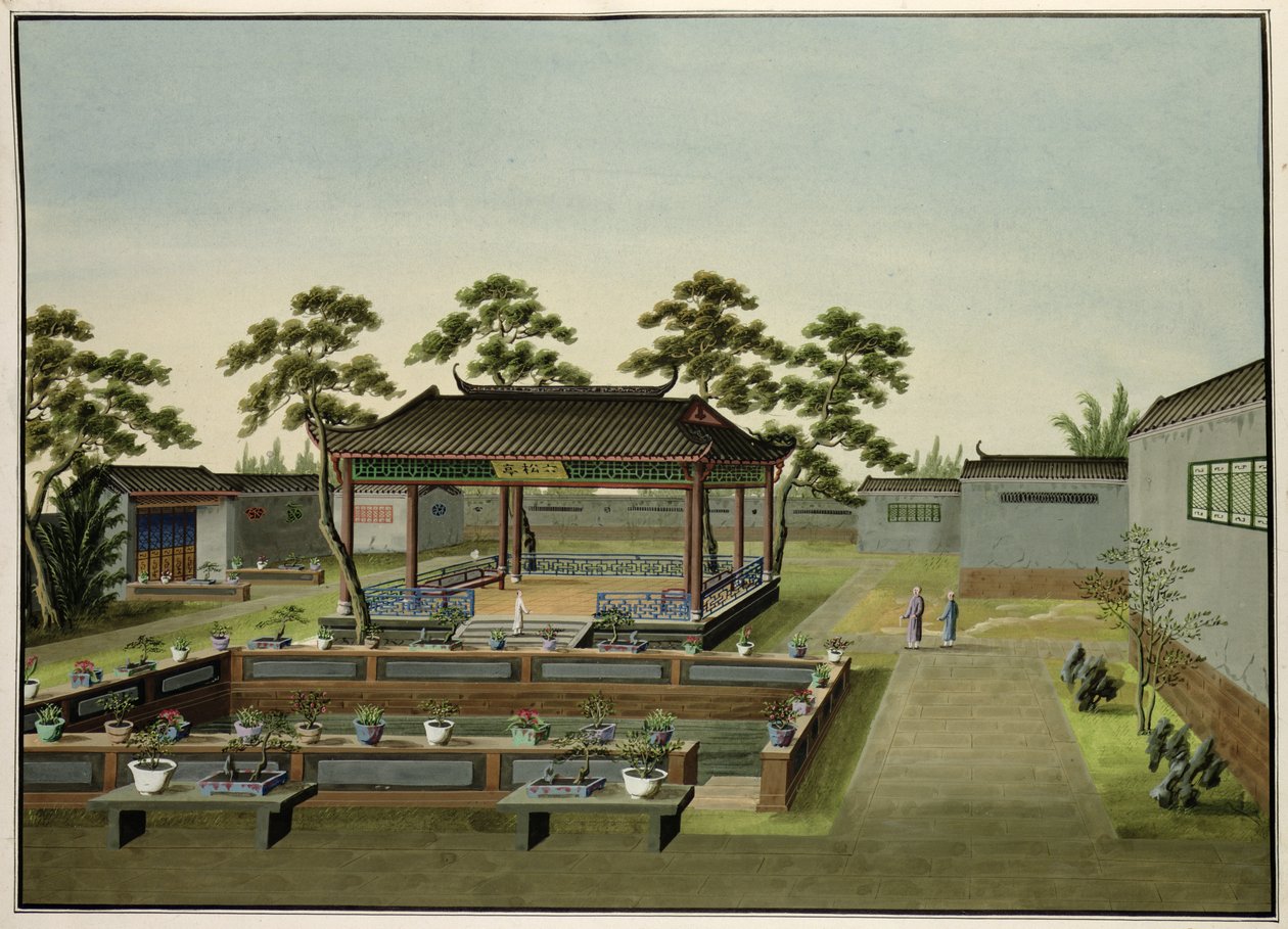 Scena di giardino, c.1820-40 da Chinese School