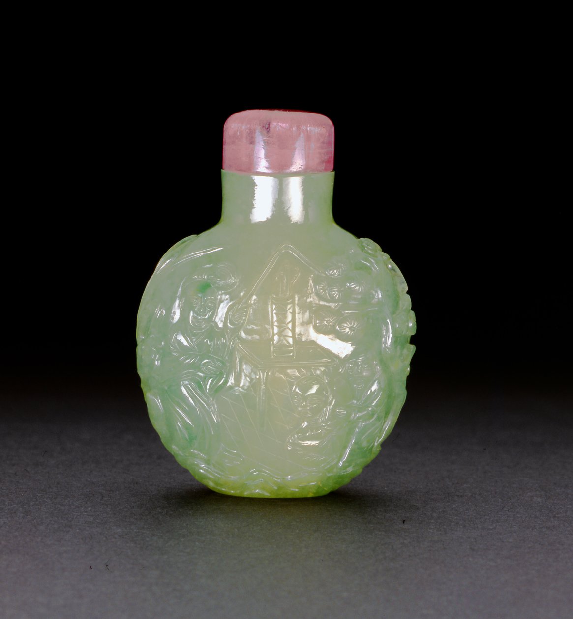 Bottiglia da fiuto in giada, c.1780-1850 da Chinese School