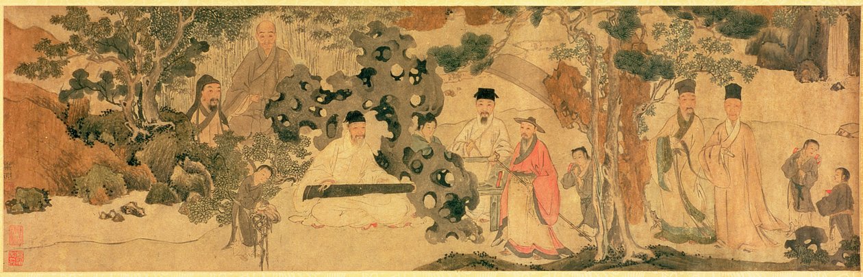 Raccolta di letterati a Qinglin da Chinese School