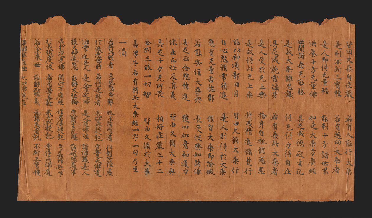 Manoscritto del Sutra sul solenne raggiungimento della Buddhità (Datong fangguang chanhui miezui zhuangyan chengfo jing), VII-VIII secolo da Chinese School