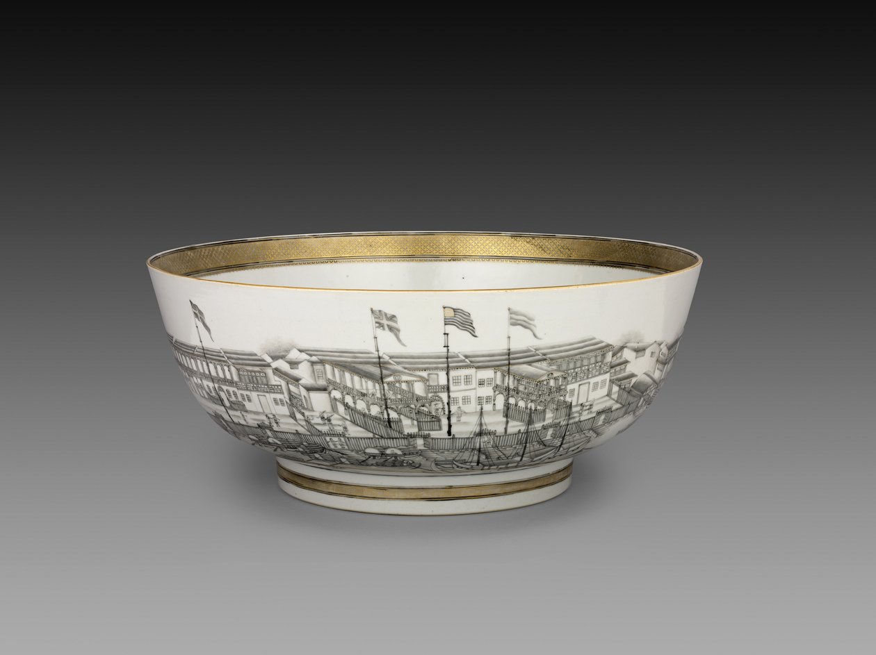 Piatto da punch, c.1800 da Chinese School