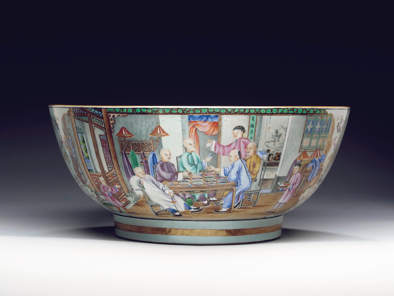 Raro e massiccio boccale da punch, c.1775 da Chinese School