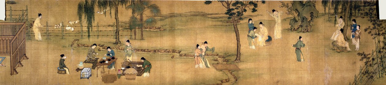 Riunione di studiosi in un giardino di bambù da Chinese School