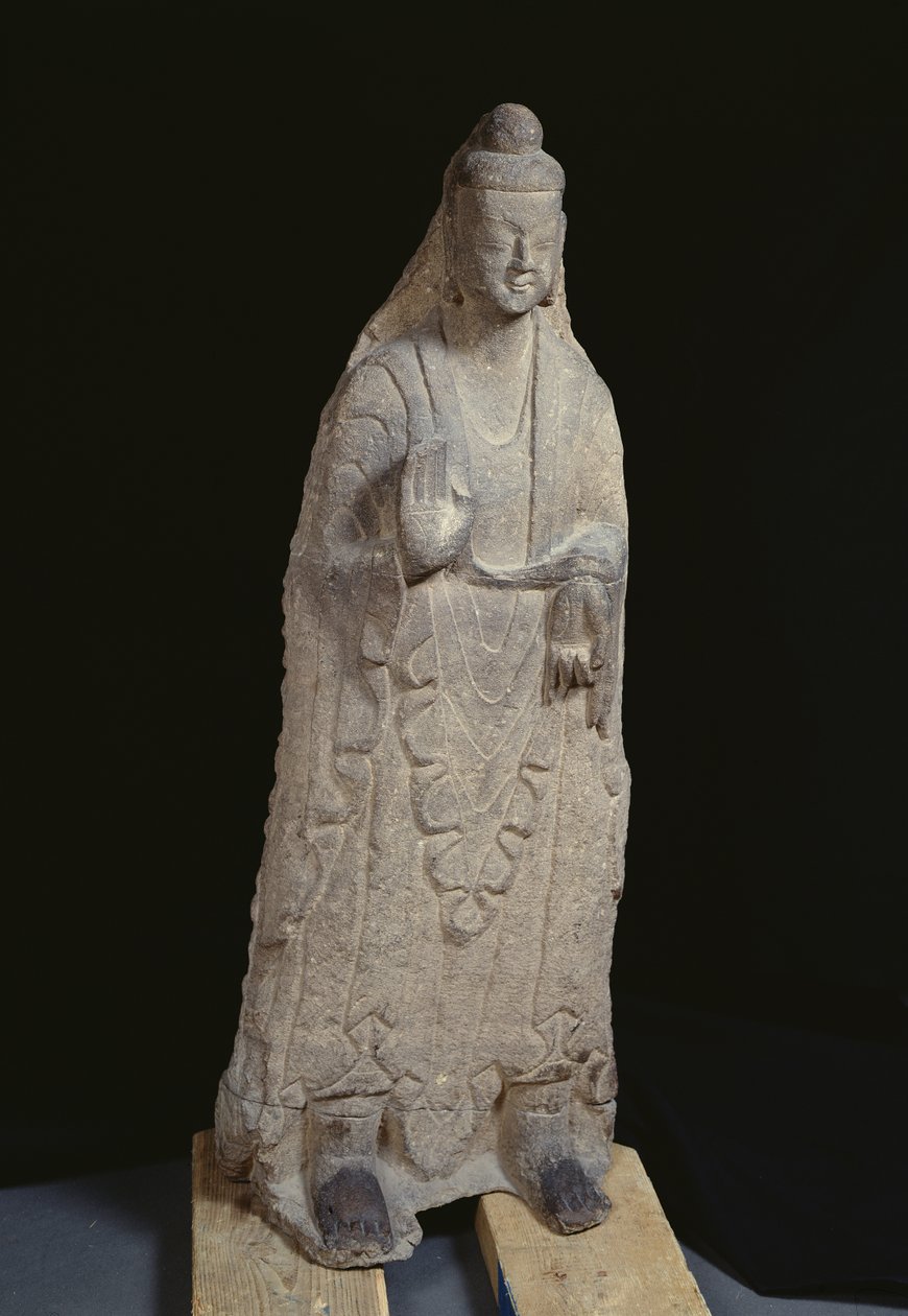 Statua del Buddha Sakyamuni, dinastia Wei settentrionale, c.386-534 (calcare) da Chinese School Chinese School