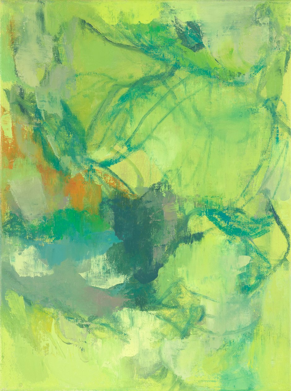 Composizione astratta, serie Organic/Garden II, 2022 (olio su tela di lino) da Ching Fun Tso